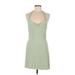 Shein Casual Dress - Mini Plunge Sleeveless: Green Dresses - Women's Size Medium