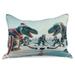Ambesonne Dinosaur Quilt Pillow Cover T-Rex Playing Ice Hockey Petrol Pale Ruby Polyester in Blue | 20 H x 30 W x 1 D in | Wayfair