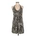 Fashion's Best Kept Secret Casual Dress: Silver Leopard Print Dresses - Women's Size Medium