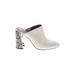 BCBGMAXAZRIA Mule/Clog: Ivory Snake Print Shoes - Women's Size 5 1/2