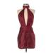 X by NBD Cocktail Dress: Burgundy Dresses - Women's Size X-Small