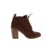 Dolce Vita Ankle Boots: Brown Print Shoes - Women's Size 7 - Round Toe