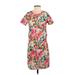 Pink Blush Casual Dress - Shift: Pink Print Dresses - Women's Size Small