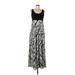 Karen Kane Casual Dress - A-Line Scoop Neck Sleeveless: Black Color Block Dresses - Women's Size Large
