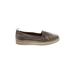 Clarks Flats: Brown Solid Shoes - Women's Size 8 1/2 - Almond Toe