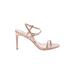 Sam Edelman Heels: Tan Print Shoes - Women's Size 8 1/2 - Open Toe