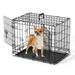 Tucker Murphy Pet™ Folding Pet Crate Dog Cage Double Door, Metal in Black | 19.5 H x 24 W x 17 D in | Wayfair 1ED78CCA81C34A498BC4B09BE7A54254