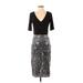 Betsy & Adam Cocktail Dress: Silver Dresses - Women's Size 4