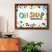 Ebern Designs 90s Phrases Oh Snap II-2779306 Framed On Canvas Print Canvas, Solid Wood in Blue/White/Yellow | 14 H x 20 W x 1.5 D in | Wayfair