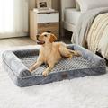 Tucker Murphy Pet™ Dog Beds For Large Dogs, Orthopedic Dog Bed For Medium Large Dogs, Egg- Foam Dog Crate Bed in Gray | Wayfair