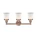 Breakwater Bay Small Cailen 3 Light Bath Vanity Light Part Of The Edison Collection in White/Brown | Wayfair FC84EA3FA5B846A39EE2F693D094E172