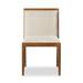 Birch Lane™ Ororo Back Side Chair in Beige Wood/Upholstered/Fabric in Brown/Gray | 34 H x 20 W x 26.25 D in | Wayfair