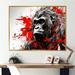 Bungalow Rose Red Gorilla Graffiti I On Canvas Print Plastic in Gray/Red | 34 H x 44 W x 1.5 D in | Wayfair 204874488E664CB1A9C714563E4F294B