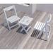 Winston Porter Jonson Rectangular 2 - Person 19.68" L Outdoor Bistro Set Wood in White | 19.68 W x 15.75 D in | Wayfair