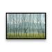 Winston Porter Misty Normandy Meadow On Canvas by Caroyl La Barge Print Metal in Blue/Green/Yellow | 10 H x 32 W x 1.75 D in | Wayfair