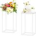 Arlmont & Co. Seidon Plant Stand - Set of 2 in White | 31.5 H x 9.8 W x 9.8 D in | Wayfair 77891B7847EC4EB5B27C35F3DD1EE9AC