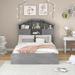 Red Barrel Studio® Uroosa Bed Wood in Gray | 48.8 H x 56.1 W x 82.4 D in | Wayfair BD6CB9DD6C9A4FF6A5DAA9B86062EE6E