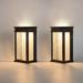 Latitude Run® 2 Packs 1000 Lumen 3000K LED Wall Light w/ Seeded Glass, Dusk To Dawn Modren Porch Light, Indoor Outdoor Sconce Wall Lighting | Wayfair