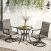 Alcott Hill® Brithanny Round 2 - Person 27.6" L Outdoor Dining Set Metal in Gray/Black | Wayfair 85C376C205CF4079BA00A8E373187644