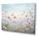 Winston Porter Pink Ranunculus Field In Mountain I On Canvas Print Metal in Blue/Green/Pink | 30 H x 40 W x 1.5 D in | Wayfair