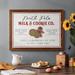 Wexford Home Milk & Cookie Co Framed On Canvas Print Canvas, Solid Wood in Blue/Gray/Green | 14 H x 20 W x 1.5 D in | Wayfair CF15-44792-BS05