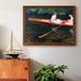 Charlton Home® The Pink Skiff, Boating On The Ept, 1890 Framed On Canvas Painting Canvas, Solid Wood in Green/Red | 28 H x 42 W x 1.5 D in | Wayfair