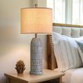 Gracie Oaks Retro Brown Large Corded Table Lamps Set Of 2 w/ 3-Way Dimmable Touch Control in Gray | 26.5" H x 12.99" W x 12.99" D | Wayfair
