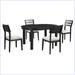 Red Barrel Studio® Kinsman Round 56" Dining Set Wood in Black | 30 H in | Wayfair DFDB2BEC6C104B94B2F3111D81B5336C