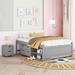 Latitude Run® Versatile Full Bed w/ Trundle, Under Bed Storage Box & Nightstand Wood in Gray | 20.3 H x 57 W x 78.2 D in | Wayfair