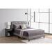 Winston Porter Charron Platform Bed Wood & Upholstered/Chenille/ in Gray/White | 47 H x 63 W x 86 D in | Wayfair F1CE1ADE6C184A61AC4C2A5D57E6E2E4