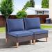 Ebern Designs Lelind Wicker Outdoor Armless Lounge Chair Wicker/Rattan in Gray | 30 H x 26 W x 30 D in | Wayfair E6D9024CAE7D4616810F263FE23212F0
