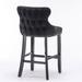 Rosdorf Park Barstools, Leisure Style Bar Chairs, Bar Stools, Set of 4 Upholstered/Velvet in Black | 37.25 H x 22.25 W x 18.86 D in | Wayfair