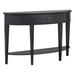 Red Barrel Studio® Modern Curved Console Table Sofa Table w/ 3 Drawers & 1 Shelf Wood in Black | 33.5 H x 51.2 W x 13.8 D in | Wayfair