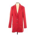 Blazer Jacket: Mid-Length Red Print Jackets & Outerwear - Women's Size Medium