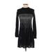 Zara Casual Dress - A-Line Mock Long sleeves: Black Dresses - New - Women's Size Small