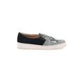 Vionic Sneakers: Slip-on Platform Casual Blue Shoes - Women's Size 7 1/2 - Almond Toe