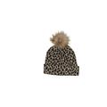 Contempo Beanie Hat: Brown Leopard Print Accessories