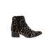 Urban Outfitters Ankle Boots: Black Leopard Print Shoes - Women's Size 39