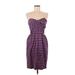 Corey Lynn Calter Cocktail Dress: Purple Stripes Dresses - Women's Size 6