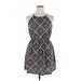 Soprano Casual Dress - A-Line Crew Neck Sleeveless: Gray Dresses - Women's Size X-Large