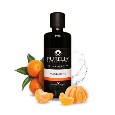 Saunaaufguss Konzentrat Mandarine 100 ml natürlicher Sauna-aufguss - reine ätherische Öle - Purelia