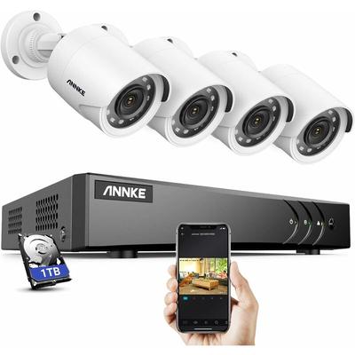 Annke - 1080p kabelgebundenes Überwachungskamera-Set, 5 mp Lite 8CH H.265+ dvr mit 1 tb Festplatte Image