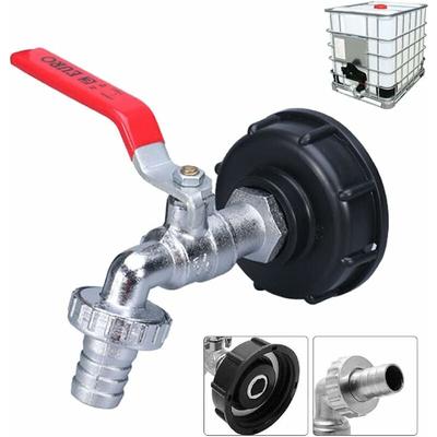 IBC-Tankadapter 1/2 Zoll Gewindeanschluss, Wasserhahn 1000 l Tankhahn Regenwassersammler, Image