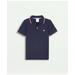 Brooks Brothers Boys Tipped Pique Polo Shirt | Navy | Size Large
