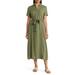 Caslon(r) Utility Tie Waist Shirtdress