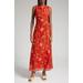 Reyes Floral Print Ruched Cotton & Silk Dress