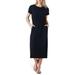 Nzt By Nic+zoe Short Sleeve Cotton Midi Dress