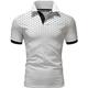 Men's Polo Shirt Golf Shirt Casual Daily Polo Collar Classic Short Sleeve Casual Soft Polka Dot Dot Button Front Summer Spring Regular Fit Black White Red Navy Blue Orange Light Grey Polo Shirt