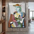 Mintura Handmade Pablo Picasso Famous Oil Paintings On Canvas Home Decoration Modern Wall Art Abstract Portrait Picture For Home Decor Rolled Frameless Unstretched Painting