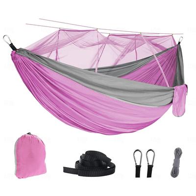 Outdoor Hammock With Mosquito Net, Nylon Double Person Camping Hammock, Portable Hammock With Mosquito Net - Perfect for Outdoor Camping